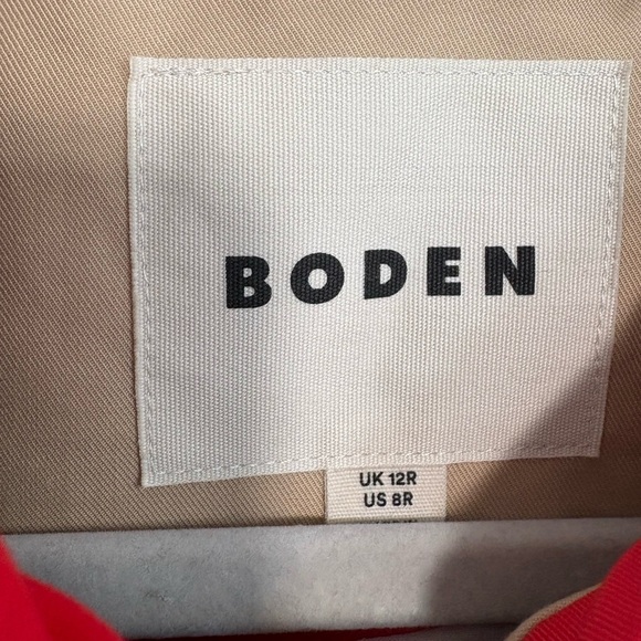 Boden trench coat NWOT US 8 color block U0214 current online gorgeous - Picture 14 of 14